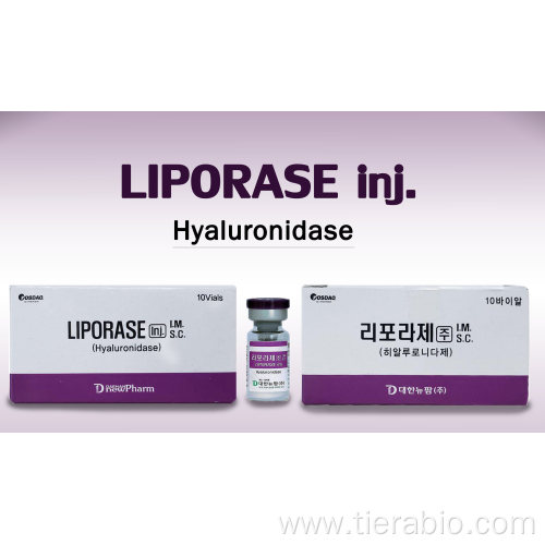 1500ui hyaluronidase to dissolve crosslinked hyaluronic acid